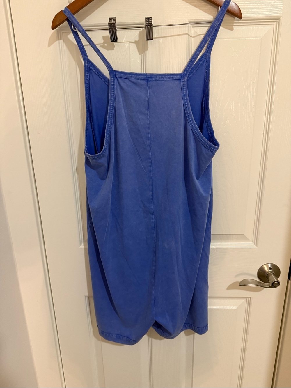 NWT Sundry by Anthropologie blue Cotton Blend Romper Medium Casual Summer - Picture 3 of 3
